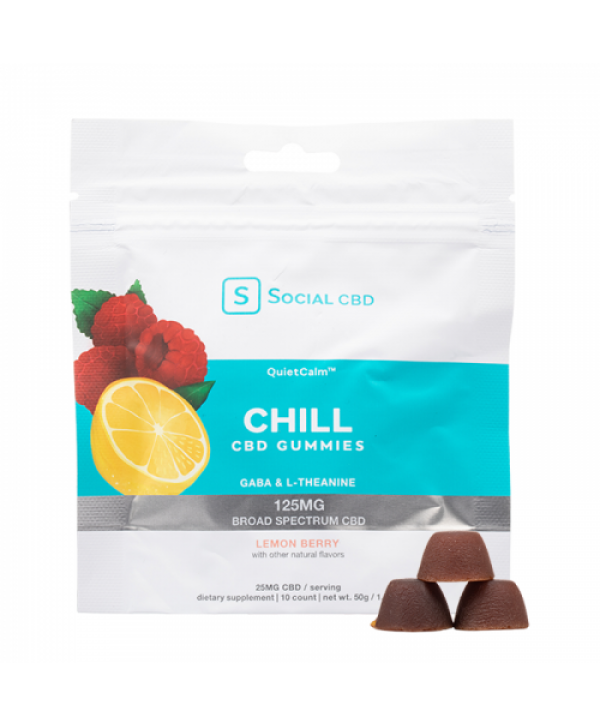 Social CBD Lemon Berry Chill Broad Spectrum CBD Gummy 125mg