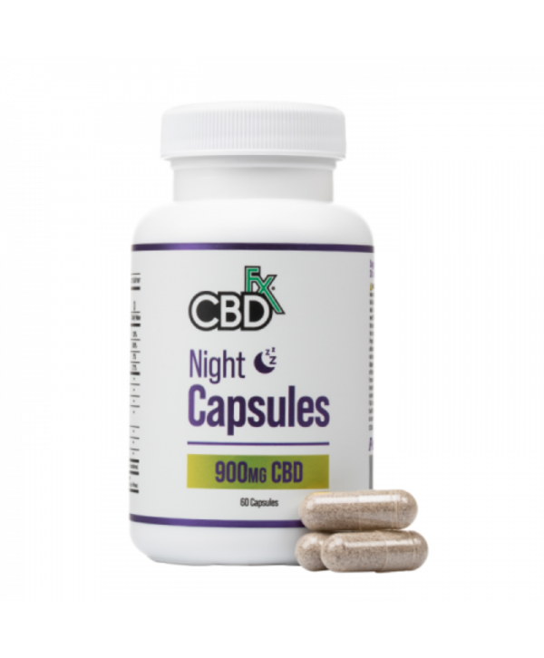 CBDfx Broad Spectrum CBD + CBN Night Capsules For Sleep 900mg