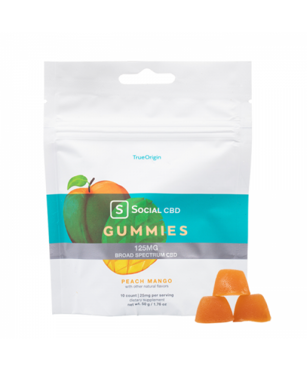 Social CBD Peach Mango Broad Spectrum CBD Gummy