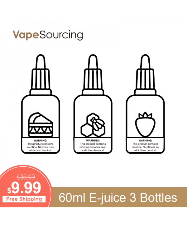 60ml E-juice Free Shipping 3 Bottles(Random Flavor)