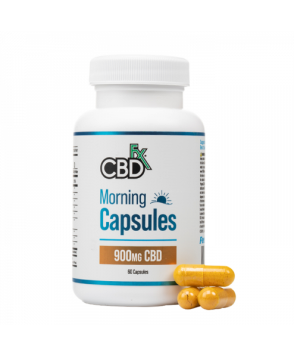 CBDfx Broad Spectrum CBD + CBG Morning Capsules For Energy & Focus