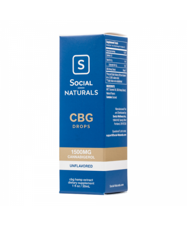 Social Naturals Natural Flavor Isolate CBG Drops 30ml