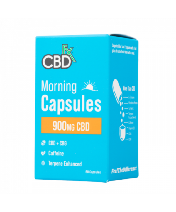 CBDfx Broad Spectrum CBD + CBG Morning Capsules For Energy & Focus