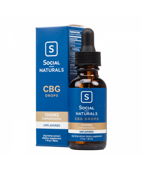 Social Naturals Natural Flavor Isolate CBG Drops 30ml