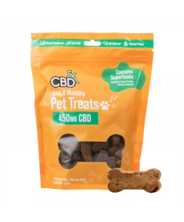 CBDfx Broad Spectrum CBD Pet Treats For Joint & Mobility 450mg