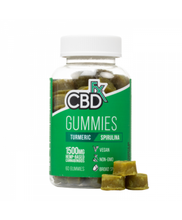 CBDfx CBD Gummies With Turmeric And Spirulina 1500mg