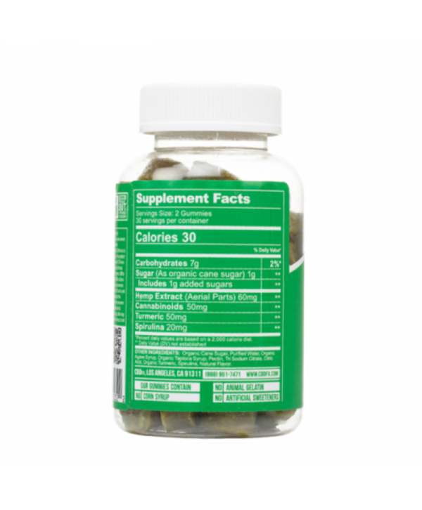 CBDfx CBD Gummies With Turmeric And Spirulina 1500mg