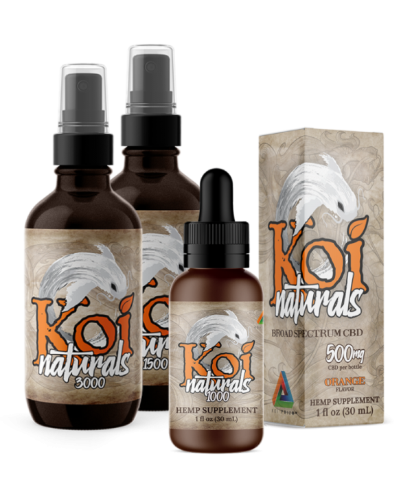 Koi Naturals Orange Broad Spectrum CBD Oil Tincture<span class=