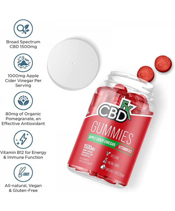 CBDfx CBD Gummies With Apple Cider Vinegar 1500mg