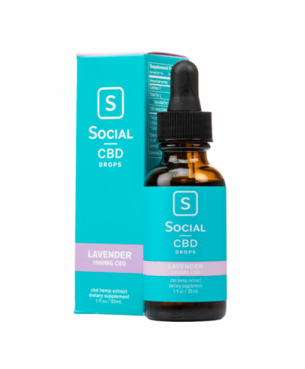 Social CBD Lavender Isolate CBD Oil Drops