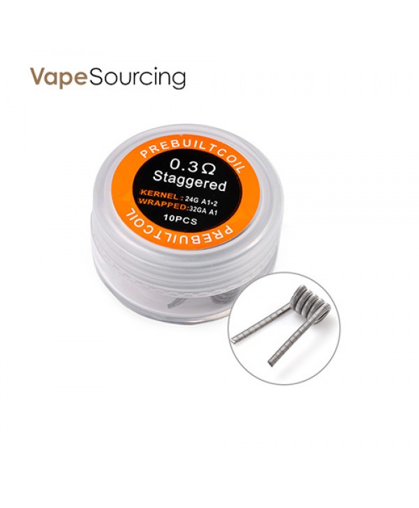 Prebuilt Kanthal A1 Staggered Coil