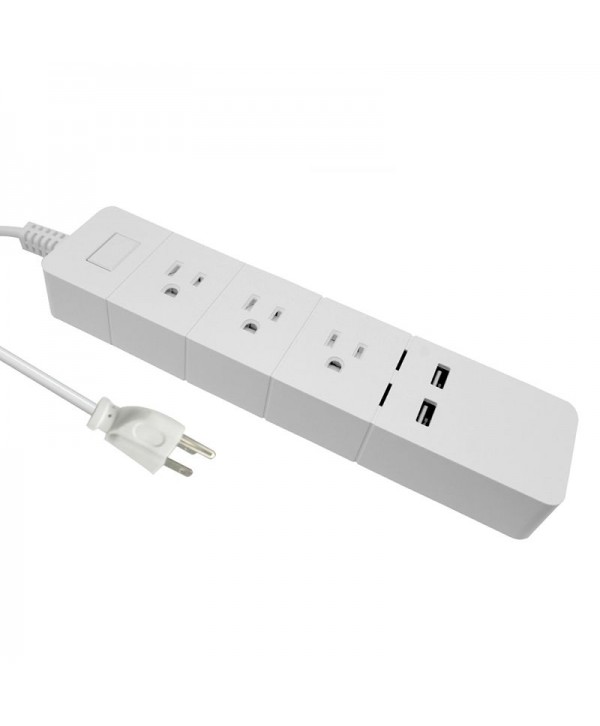 Avatar Controls WiFi Smart Power Strip with 3 AC Outlets 2 USB Ports Support APP Control