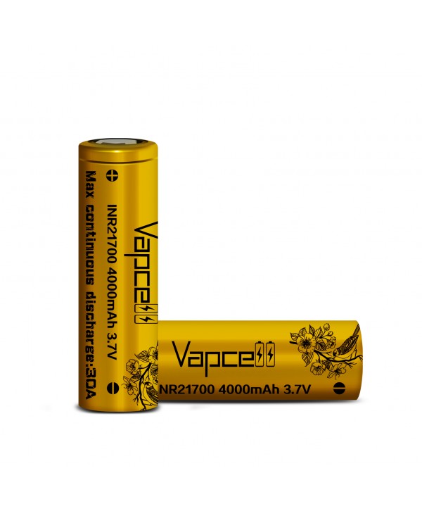 Vapcell INR 21700 Battery 3.7V 30A 4000mAh