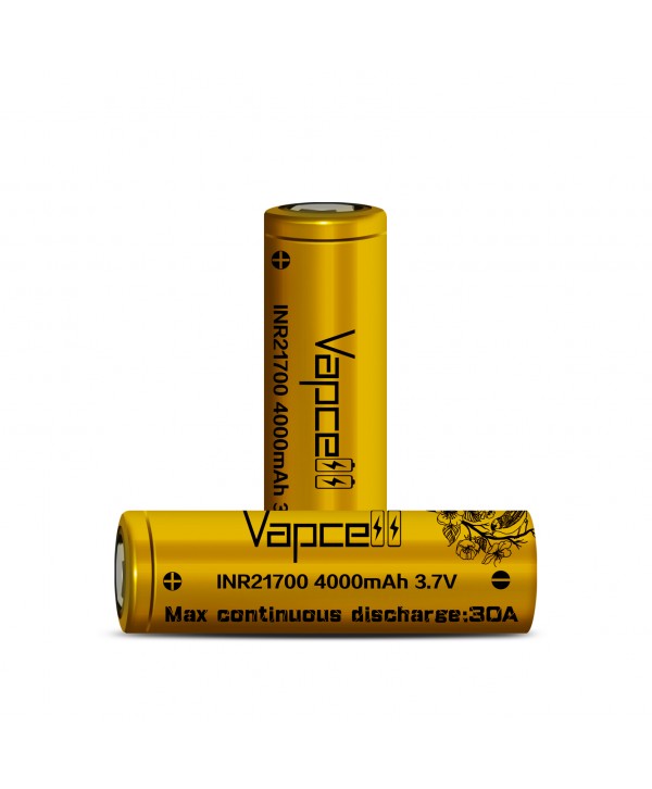 Vapcell INR 21700 Battery 3.7V 30A 4000mAh