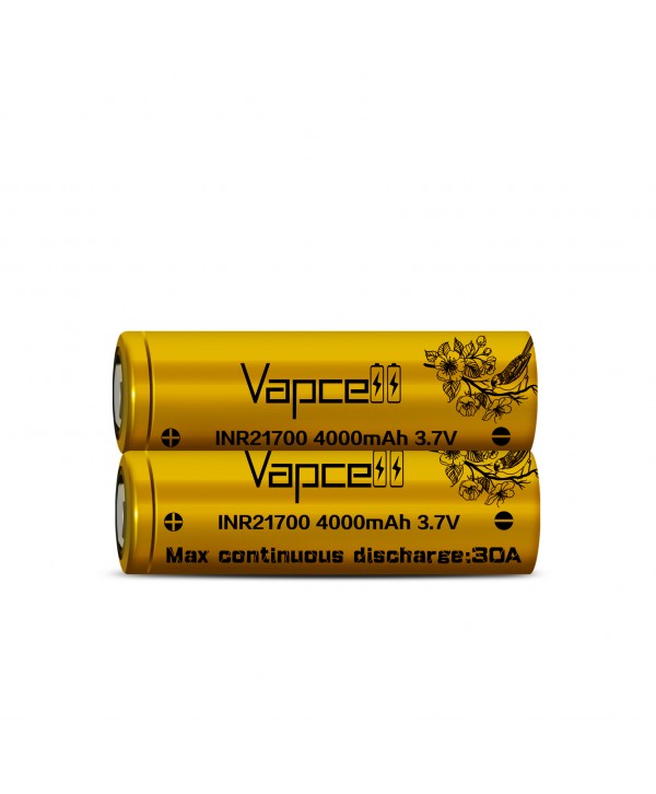 Vapcell INR 21700 Battery 3.7V 30A 4000mAh