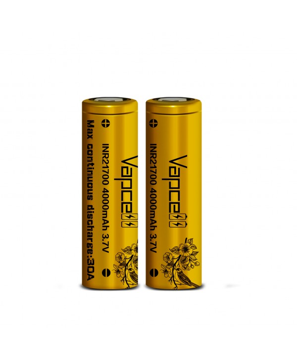 Vapcell INR 21700 Battery 3.7V 30A 4000mAh