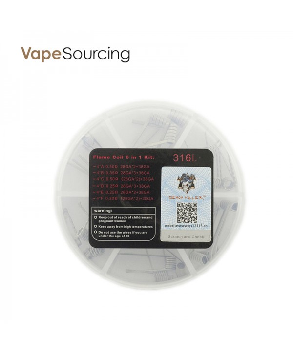 LTQ Vapor Demon Killer SS316 6 in 1 Flame Coil