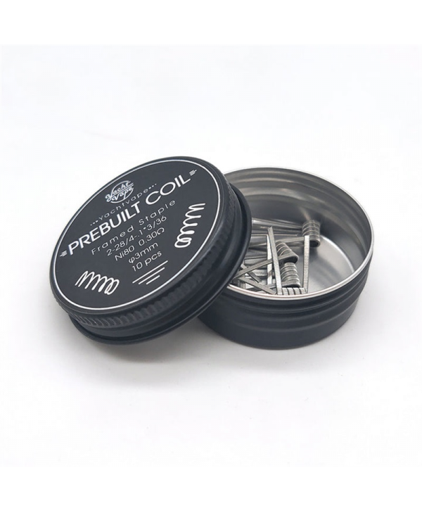 Yachtvape Framed Staple pre-built Coils Ni80 0.3ohm (10pcs/pack)