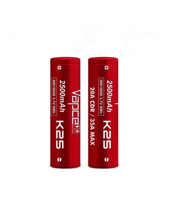 Vapcell K25 18650 Battery 3.7V 35A