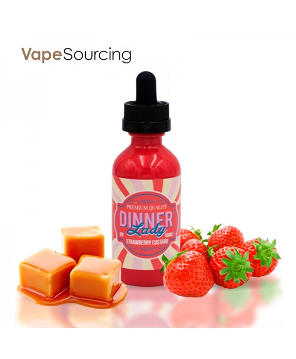 Dinner Lady Strawberry Custard E-juice 60ml(U.S.A. Warehouse)