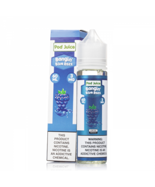 Pod Juice Bangin Blue Razz E-juice 60ml