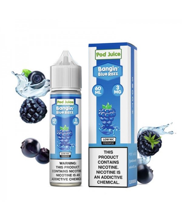 Pod Juice Bangin Blue Razz E-juice 60ml