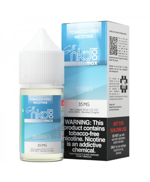 Naked 100 MAX Berries Ice Tobacco-Free Nicotine Salt E-Juice 30ml