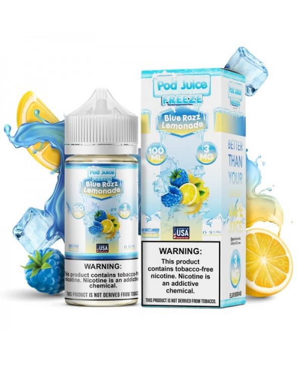 Pod Juice Blue Razz Lemonade Freeze E-juice 100ml