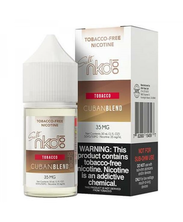 Naked Tobacco Free Nicotine Salt Series Cuban Blend E-juice 30ml