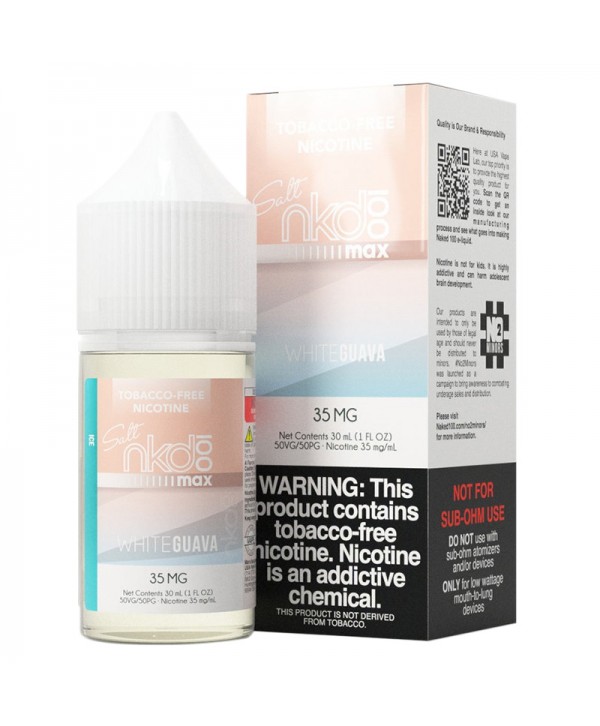 Naked 100 MAX White Guava Ice Salt Tobacco Free Nicotine E-Juice 30ml