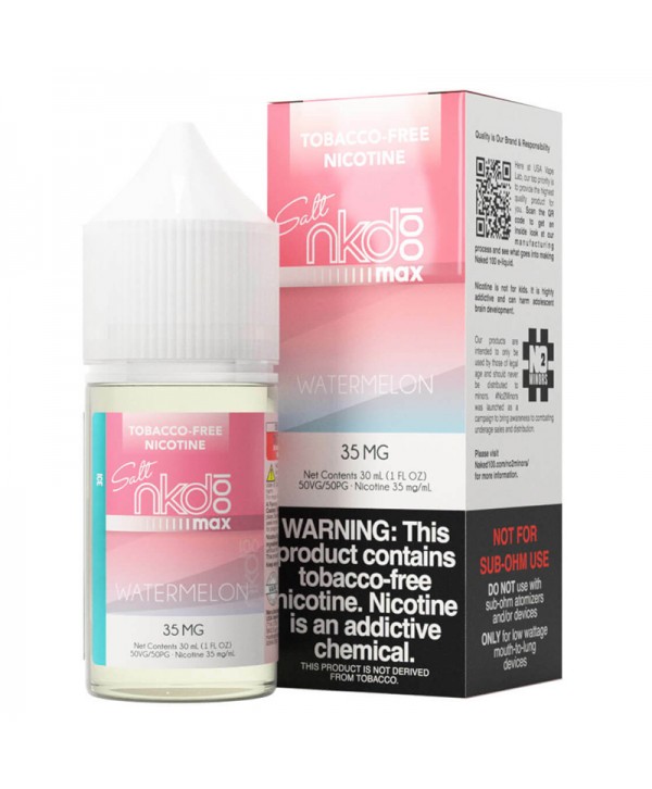 Naked 100 MAX Watermelon Ice Salt Tobacco Free Nicotine E-Juice 30ml