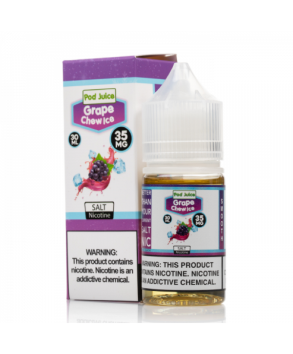 Pod Juice Salts Series Grape Chew Freeze Tobacco-Free E-juice 30ml