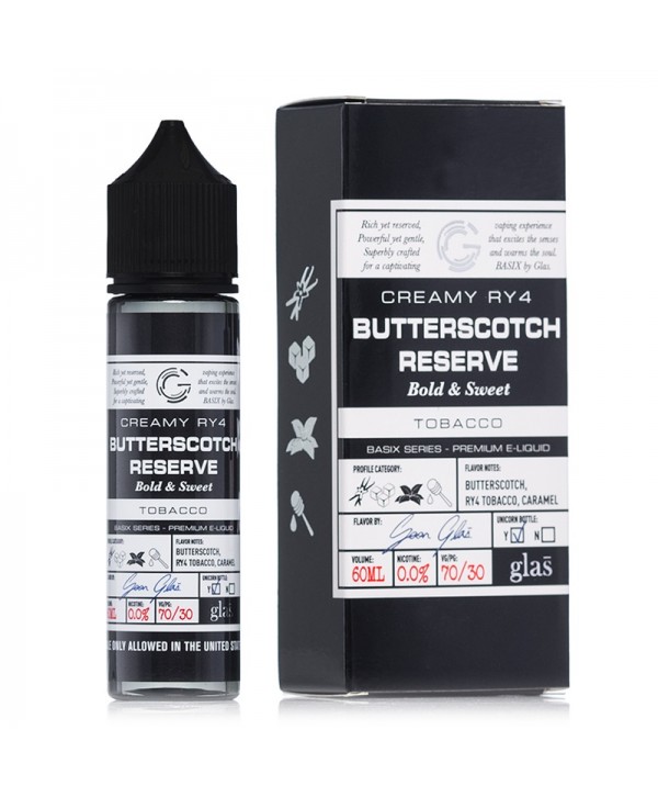 Glas Vapor Butterscotch Reserve - Basix Series E-juice 60ml