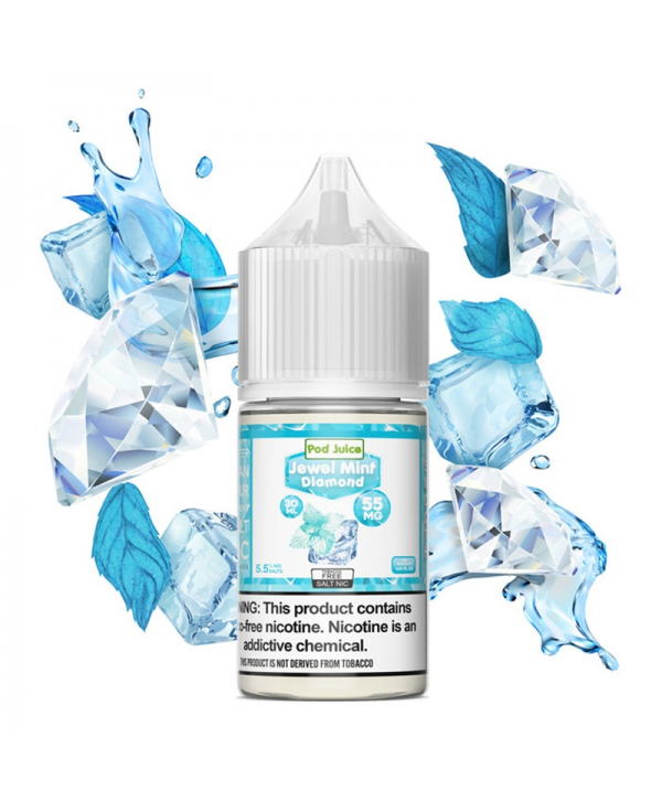 Pod Juice Salt Jewel Mint Diamond Tobacco-Free E-juice 30ml