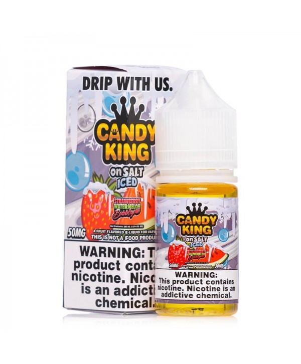 Candy King On Salt Iced Strawberry Watermelon Bubblegum E-juice 30ml