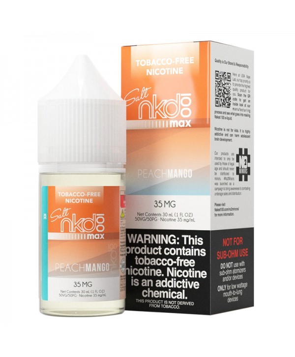 Naked 100 MAX Peach Mango Ice Tobacco-Free Nicotine Salt E-Juice 30ml