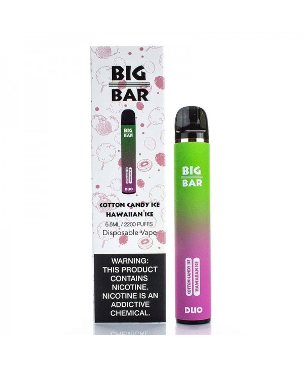 Big Bar Duo Disposable Vape Kit 2200 Puffs Dual Flavors