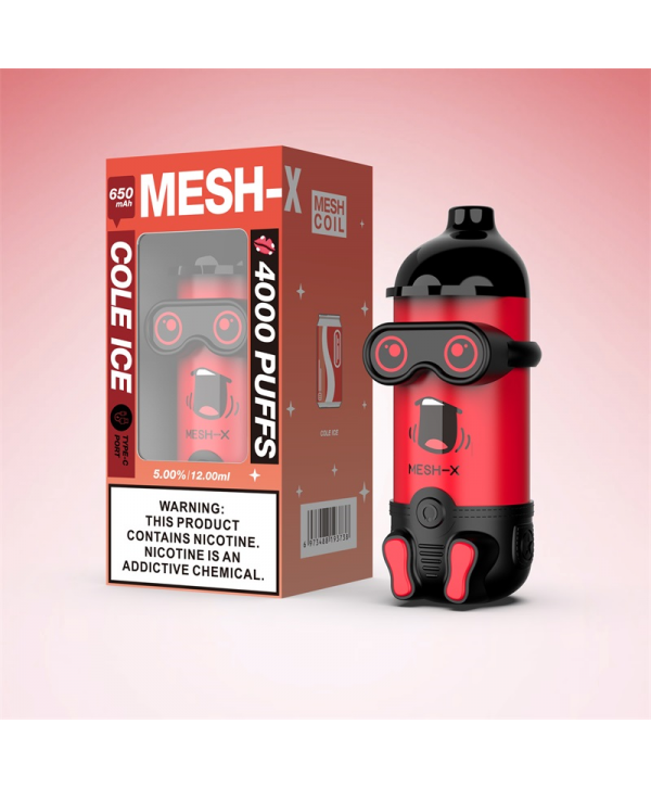 Meshking MESH-X 4000 Puffs Rechargeable Disposable Vape Kit 12ml
