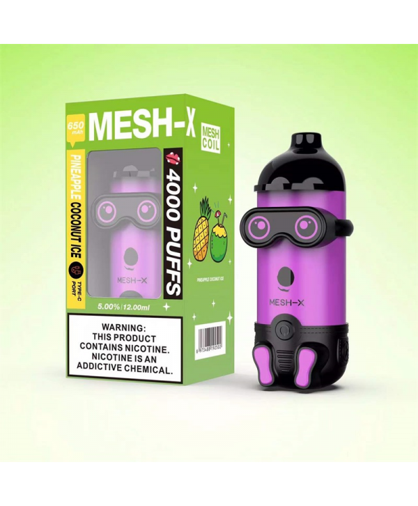 Meshking MESH-X 4000 Puffs Rechargeable Disposable Vape Kit 12ml