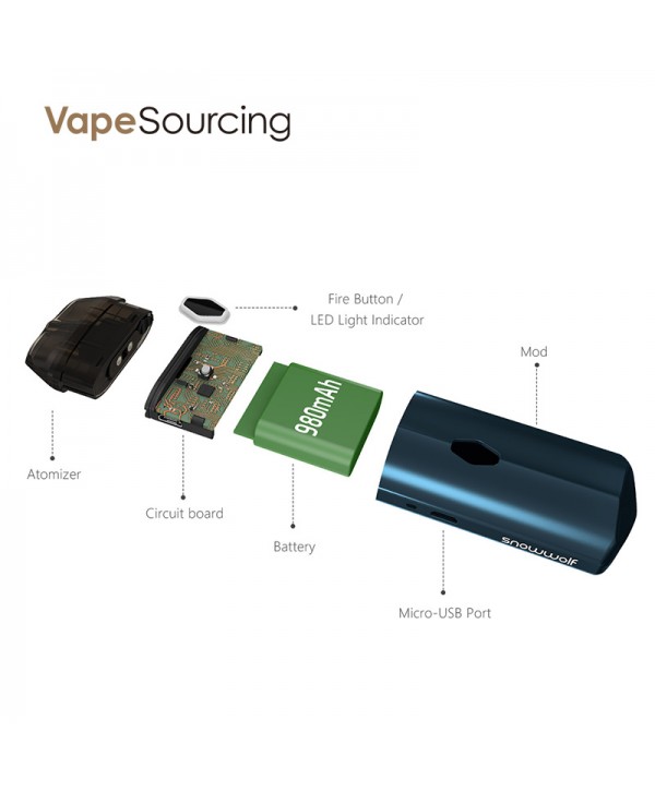 Snowwolf Exilis Xpod Mod 980mAh