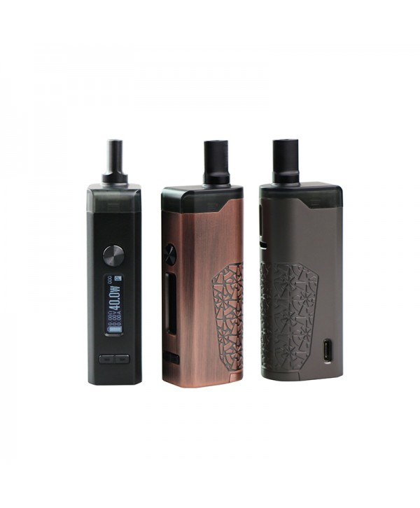 Hippovape B'Adapt 40W RBA AIO Kit External 18350 Battery