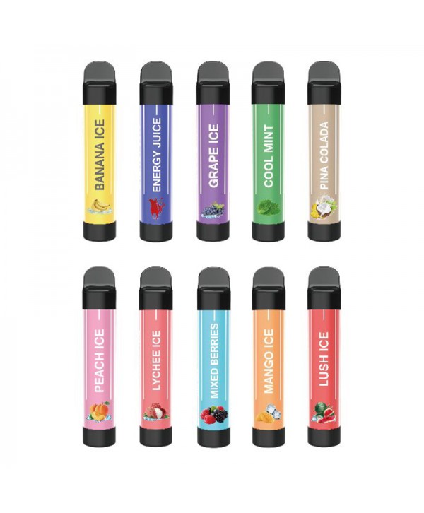 Hugo Vapor Supro RGB Flash Disposable Vape Kit 1500 Puffs 850mAh