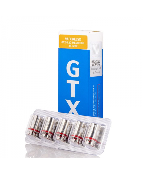 Vaporesso GTX Replacement Coils For Target PM80, Target PM80 SE, Target PM30, GTX One (5pcs/pack)