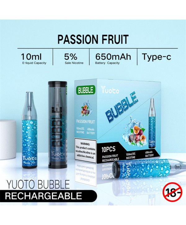 Yuoto Bubble Disposable Vape Kit 4000 Puffs 10ml 650mAh