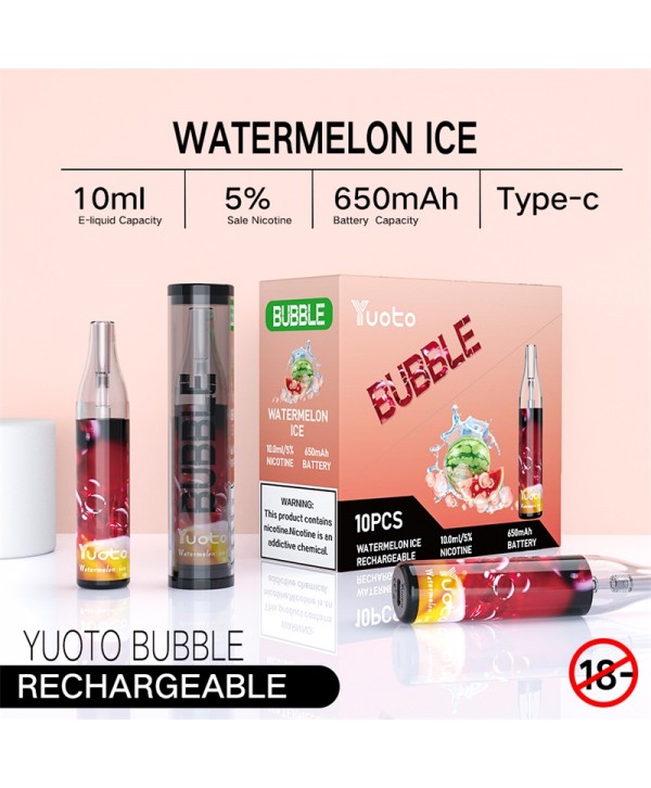 Yuoto Bubble Disposable Vape Kit 4000 Puffs 10ml 650mAh