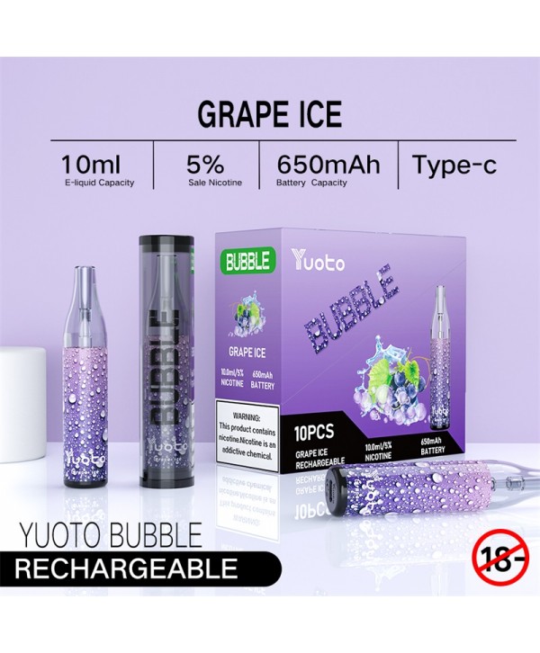 Yuoto Bubble Disposable Vape Kit 4000 Puffs 10ml 650mAh